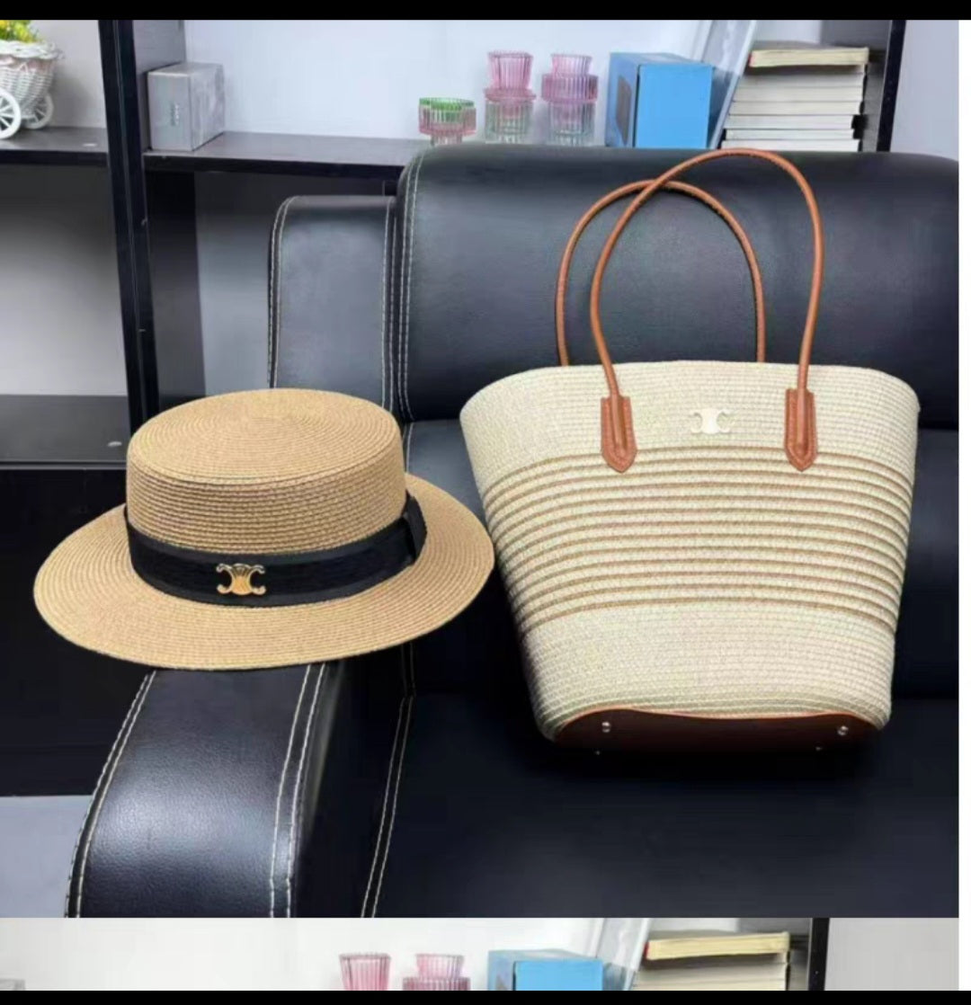 Elegant hat and bag set