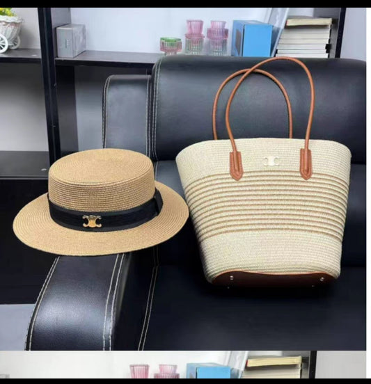 Elegant hat and bag set