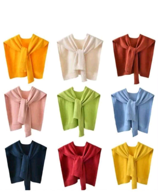 Knitted shawl shoulder