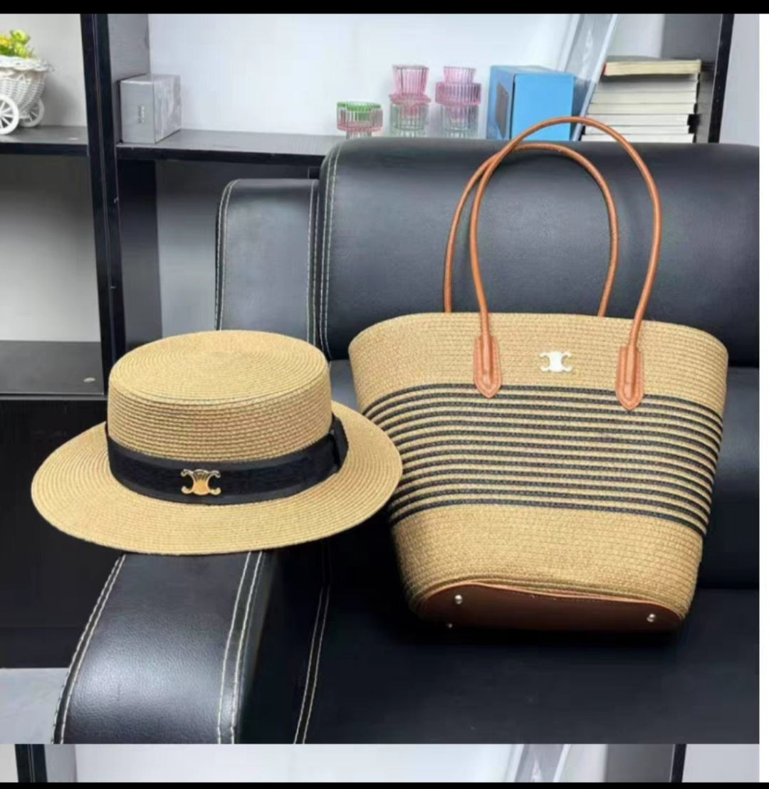 Elegant hat and bag set